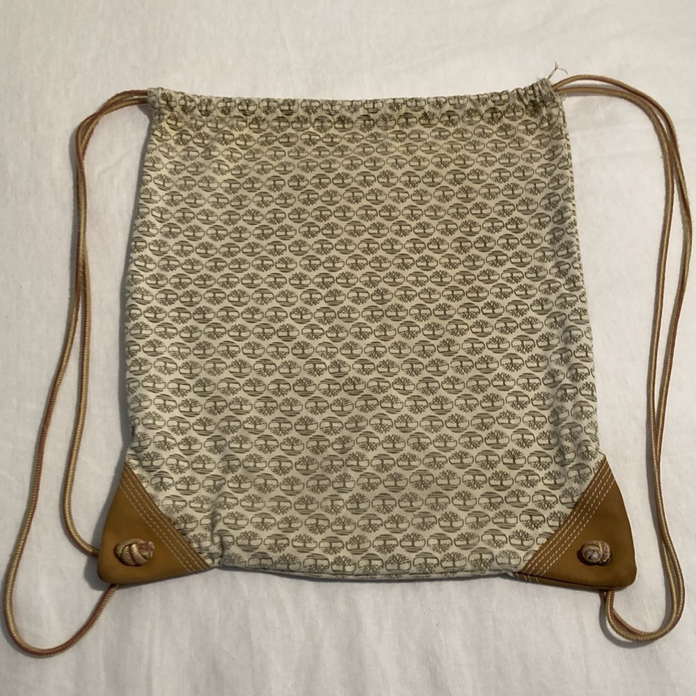 Timberland Canvas Drawstring Backpack Embroidered… - image 5